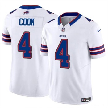 Men's Buffalo Bills #4 James Cook White 2023 F.U.S.E. Vapor Untouchable Limited Stitched Football Jersey Men's Buffalo Bills #4 James Cook White 2023 F.U.S.E. Vapor Untouchable Limited Stitched Football Jersey