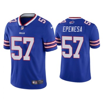 Men's Buffalo Bills #57 A.J. Epenesa Blue Vapor Untouchable Limited Stitched Jersey Men's Buffalo Bills #57 A.J. Epenesa Blue Vapor Untouchable Limited Stitched Jersey