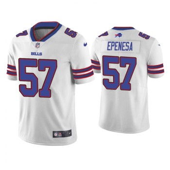 Men's Buffalo Bills #57 A.J. Epenesa White Vapor Untouchable Limited Stitched Jersey Men's Buffalo Bills #57 A.J. Epenesa White Vapor Untouchable Limited Stitched Jersey
