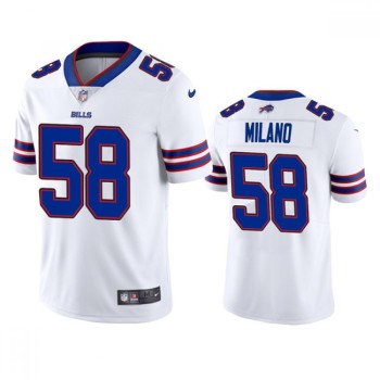 Men's Buffalo Bills #58 Matt Milano 2022 White Vapor Untouchable Limited Stitched Jersey Men's Buffalo Bills #58 Matt Milano 2022 White Vapor Untouchable Limited Stitched Jersey