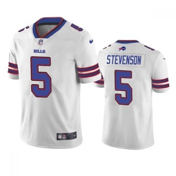 Men's Buffalo Bills #5 Marquez Stevenson White Vapor Untouchable Limited Stitched Jersey Men's Buffalo Bills #5 Marquez Stevenson White Vapor Untouchable Limited Stitched Jersey