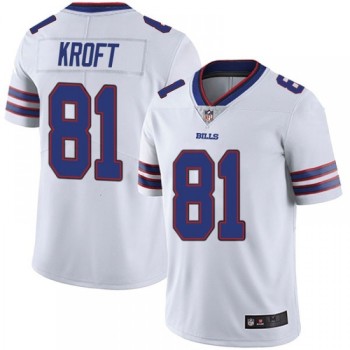 Men's Buffalo Bills #81 Tyler Kroft White Vapor Untouchable Limited Stitched Jersey Men's Buffalo Bills #81 Tyler Kroft White Vapor Untouchable Limited Stitched Jersey
