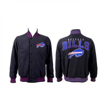 Men's Buffalo Bills Black Stitched Jacket Men's Buffalo Bills Black Stitched Jacket