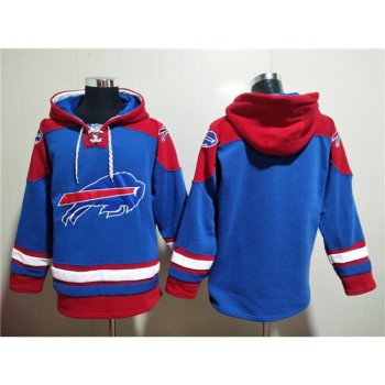 Men's Buffalo Bills Blank Red/Blue Ageless Must-Have Lace-Up Pullover Hoodie Men's Buffalo Bills Blank Red/Blue Ageless Must-Have Lace-Up Pullover Hoodie