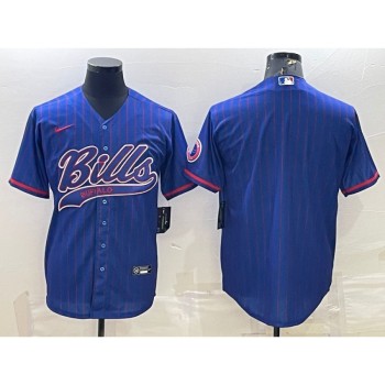 Men's Buffalo Bills Blank Royal With Patch Cool Base Stitched Baseball Jersey Men's Buffalo Bills Blank Royal With Patch Cool Base Stitched Baseball Jersey
