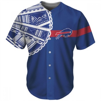 Men's Buffalo Bills Blue Baseball Jersey Men's Buffalo Bills Blue Baseball Jersey