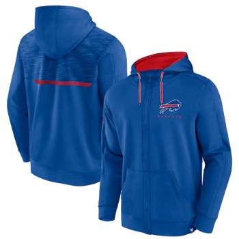Men's Buffalo Bills Blue Defender Evo Full-Zip Hoodie Men's Buffalo Bills Blue Defender Evo Full-Zip Hoodie