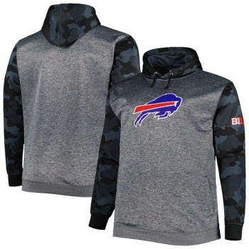 Men's Buffalo Bills Heather Charcoal Big & Tall Camo Pullover Hoodie Men's Buffalo Bills Heather Charcoal Big & Tall Camo Pullover Hoodie