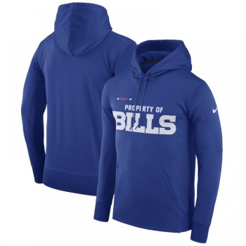 Men's Buffalo Bills Royal Sideline Property Of Performance Pullover Hoodie Men's Buffalo Bills Royal Sideline Property Of Performance Pullover Hoodie