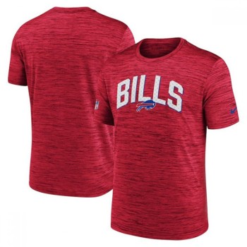 Men's Buffalo Bills Red Sideline Velocity Stack Performance T-Shirt Men's Buffalo Bills Red Sideline Velocity Stack Performance T-Shirt