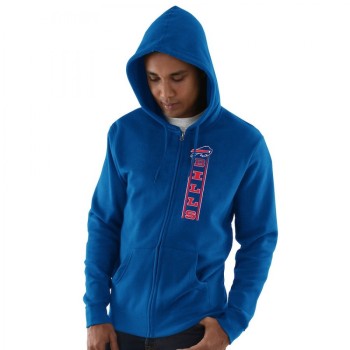 Men's Buffalo Bills Royal Hook and Ladder Full-Zip NFL Hoodie Men's Buffalo Bills Royal Hook and Ladder Full-Zip NFL Hoodie