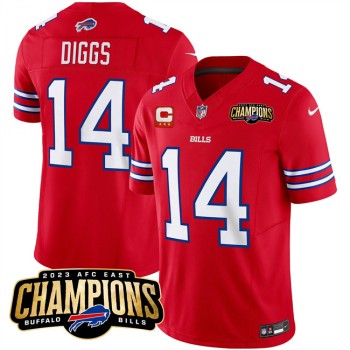 Men's Buffalo Bills #14 Stefon Diggs Red 2023 F.U.S.E. AFC East Champions With 3-star C Ptach Stitched Football Jersey Men's Buffalo Bills #14 Stefon Diggs Red 2023 F.U.S.E. AFC East Champions With 3-star C Ptach Stitched Football Jersey