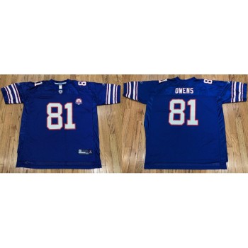 Men's Buffalo Bills #81 Terrell Owens Blue Stitched Football Jersey Men's Buffalo Bills #81 Terrell Owens Blue Stitched Football Jersey