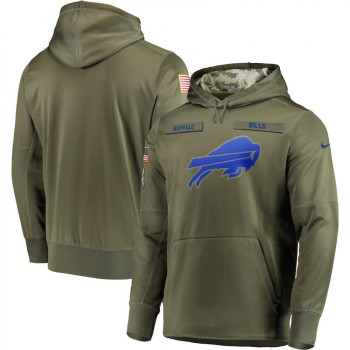 Men's Buffalo bills 2018 Olive Salute to Service Sideline Therma Performance Pullover Stitched NFL Hoodie Men's Buffalo bills 2018 Olive Salute to Service Sideline Therma Performance Pullover Stitched NFL Hoodie