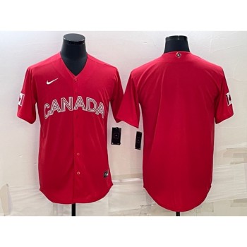 Men's Canada Baseball Blank 2023 Red World Baseball Classic Stitched Jersey Men's Canada Baseball Blank 2023 Red World Baseball Classic Stitched Jersey