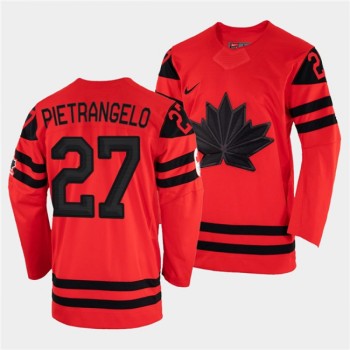 Men's Canada Hockey #27 Alex Pietrangelo 2022 Beijing Winter Olympic Red Stitched Jersey Men's Canada Hockey #27 Alex Pietrangelo 2022 Beijing Winter Olympic Red Stitched Jersey