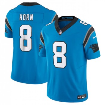 Men's Carolina Panthers #8 Jaycee Horn Blue 2023 F.U.S.E. Vapor Untouchable Stitched Football Jersey Men's Carolina Panthers #8 Jaycee Horn Blue 2023 F.U.S.E. Vapor Untouchable Stitched Football Jersey
