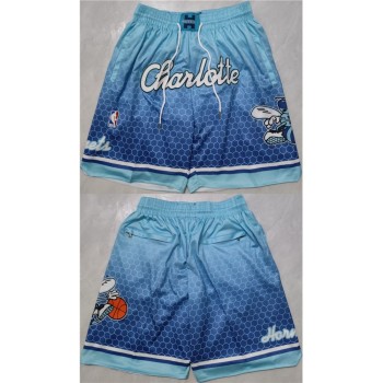 Men's Charlotte Hornets Teal/Blue Shorts Men's Charlotte Hornets Teal/Blue Shorts