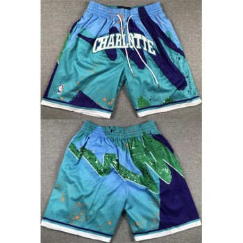 Men's Charlotte Hornets Teal Shorts Men's Charlotte Hornets Teal Shorts