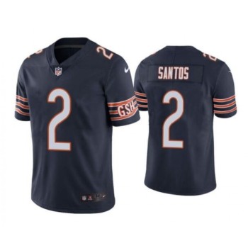 Men's Chicago Bears #2 Cairo Santos Navy Vapor untouchable Limited Stitched Jersey