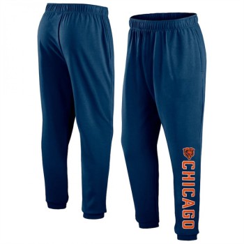 Men's Chicago Bears Navy Blue Chop Block Fleece Sweatpants Men's Chicago Bears Navy Blue Chop Block Fleece Sweatpants