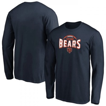 Men's Chicago Bears Navy Clamp Down Long Sleeve T-Shirt Men's Chicago Bears Navy Clamp Down Long Sleeve T-Shirt