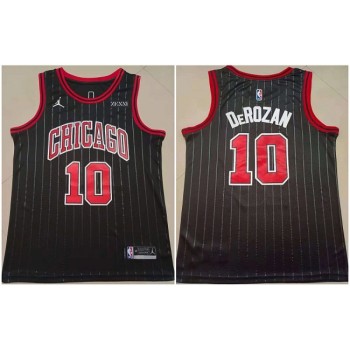 Men's Chicago Bulls #10 DeMar DeRozan Black Stitched Basketball Jersey Men's Chicago Bulls #10 DeMar DeRozan Black Stitched Basketball Jersey