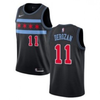 Men's Chicago Bulls #11 Demar Derozan Black Swingman City Edition Stitched Basketball Jersey Men's Chicago Bulls #11 Demar Derozan Black Swingman City Edition Stitched Basketball Jersey