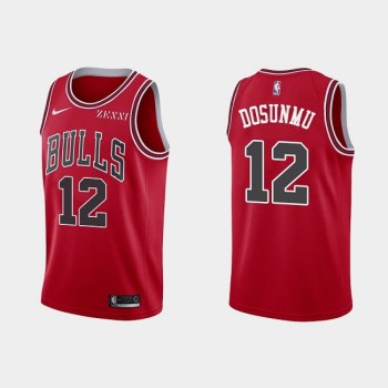 Men's Chicago Bulls #12 Ayo Dosunmu Red Stitched Basketball Jersey Men's Chicago Bulls #12 Ayo Dosunmu Red Stitched Basketball Jersey
