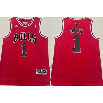 Men's Chicago Bulls #1 Derrick Rose Red Stitched Basketball Jersey Men's Chicago Bulls #1 Derrick Rose Red Stitched Basketball Jersey