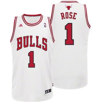 Men's Chicago Bulls #1 Derrick Rose White Stitched Basketball Jersey Men's Chicago Bulls #1 Derrick Rose White Stitched Basketball Jersey