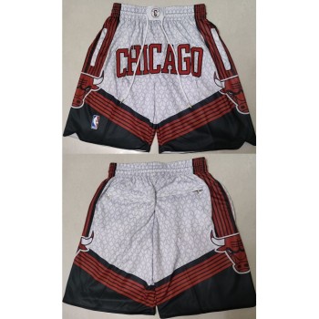 Men's Chicago Bulls 2022/23 City Edition White Shorts (Run Small) 001 Men's Chicago Bulls 2022/23 City Edition White Shorts (Run Small) 001