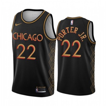 Men's Chicago Bulls #22 Otto Porter Jr. 2020 Black City Edition Stitched NBA Jersey Men's Chicago Bulls #22 Otto Porter Jr. 2020 Black City Edition Stitched NBA Jersey
