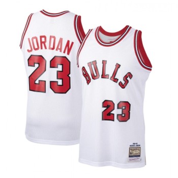 Men's Chicago Bulls #23 Michael Jordan 1984-85 White Throwback Stitched Jersey Men's Chicago Bulls #23 Michael Jordan 1984-85 White Throwback Stitched Jersey