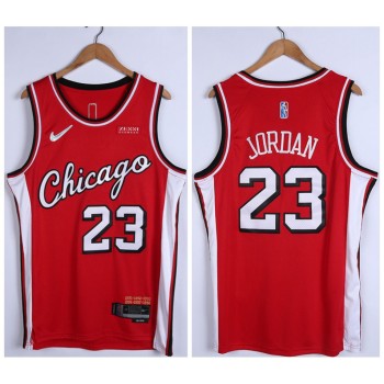 Men's Chicago Bulls #23 Michael Jordan 75th Anniversary Red Edition Swingman Stitched Basketball Jersey Men's Chicago Bulls #23 Michael Jordan 75th Anniversary Red Edition Swingman Stitched Basketball Jersey