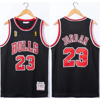 Men's Chicago Bulls #23 Michael Jordan Black 1996-97 Throwback Champions Stitched Jersey Men's Chicago Bulls #23 Michael Jordan Black 1996-97 Throwback Champions Stitched Jersey