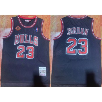 Men's Chicago Bulls #23 Michael Jordan Black 1997-98 Stitched Jersey Men's Chicago Bulls #23 Michael Jordan Black 1997-98 Stitched Jersey