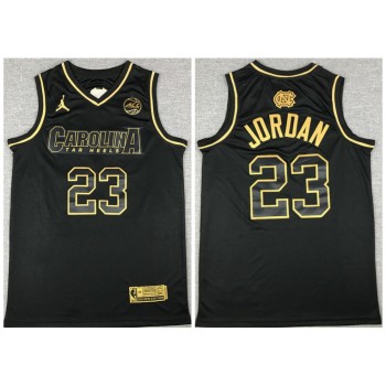 Men's Chicago Bulls #23 Michael Jordan Black Gold Edition Stitched Jersey Men's Chicago Bulls #23 Michael Jordan Black Gold Edition Stitched Jersey