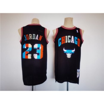 Men's Chicago Bulls #23 Michael Jordan Black Stitched Basketball Jersey Men's Chicago Bulls #23 Michael Jordan Black Stitched Basketball Jersey