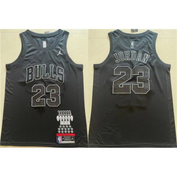 Men's Chicago Bulls #23 Michael Jordan Black Stitched Basketball Jersey Men's Chicago Bulls #23 Michael Jordan Black Stitched Basketball Jersey