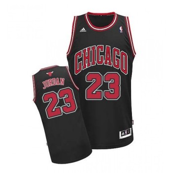 Men's Chicago Bulls #23 Michael Jordan Black Swingman Stitched Basketball Jersey Men's Chicago Bulls #23 Michael Jordan Black Swingman Stitched Basketball Jersey