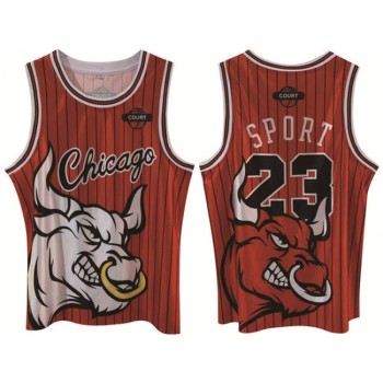 Men's Chicago Bulls #23 Michael Jordan Red Print Basketball Jersey Men's Chicago Bulls #23 Michael Jordan Red Print Basketball Jersey