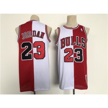 Men's Chicago Bulls #23 Michael Jordan Red/White Throwback Stitched Jersey Men's Chicago Bulls #23 Michael Jordan Red/White Throwback Stitched Jersey