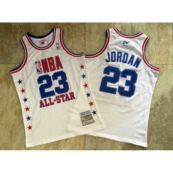 Men's Chicago Bulls #23 Michael Jordan White 1988 All-Star Throwback Stitched Jersey Men's Chicago Bulls #23 Michael Jordan White 1988 All-Star Throwback Stitched Jersey