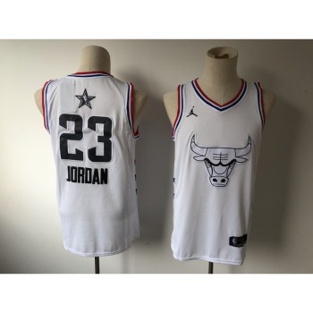 Men's Chicago Bulls #23 Michael Jordan White 2019 NBA All Star Stitched NBA Jersey Men's Chicago Bulls #23 Michael Jordan White 2019 NBA All Star Stitched NBA Jersey