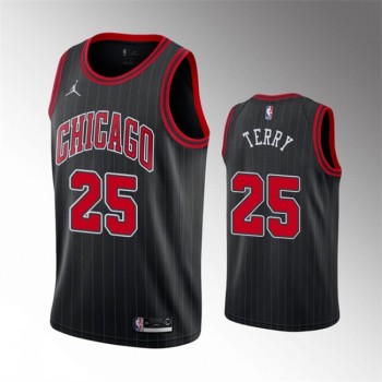 Men's Chicago Bulls #25 Dalen Terry Black Swingman Stitched Basketball Jersey Men's Chicago Bulls #25 Dalen Terry Black Swingman Stitched Basketball Jersey