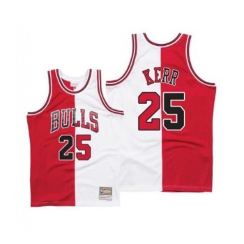 Men's Chicago Bulls #25 Steve Kerr White/Red Throwback Stitched Jersey Men's Chicago Bulls #25 Steve Kerr White/Red Throwback Stitched Jersey
