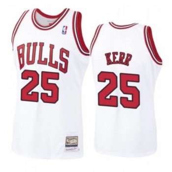 Men's Chicago Bulls #25 Steve Kerr White Throwback Stitched Jersey Men's Chicago Bulls #25 Steve Kerr White Throwback Stitched Jersey