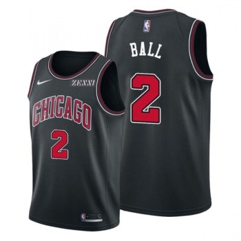 Men's Chicago Bulls #2 Lonzo Ball Black Stitched Basketball Jersey Men's Chicago Bulls #2 Lonzo Ball Black Stitched Basketball Jersey