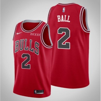 Men's Chicago Bulls #2 Lonzo Ball Red Stitched Basketball Jersey Men's Chicago Bulls #2 Lonzo Ball Red Stitched Basketball Jersey
